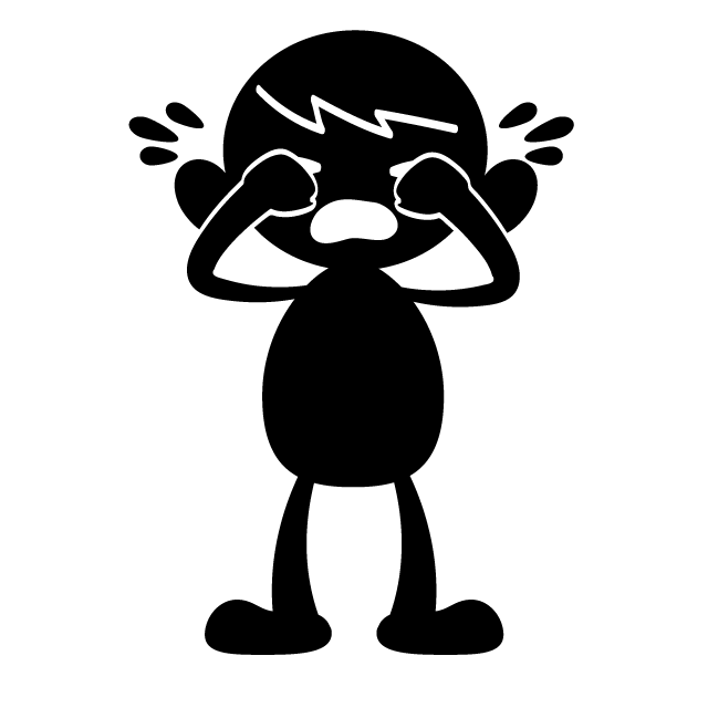 泣く/うわ〜ん - 人 / 手描き / 漫画 / アニメ / イラスト / クリップアート / フリー素材