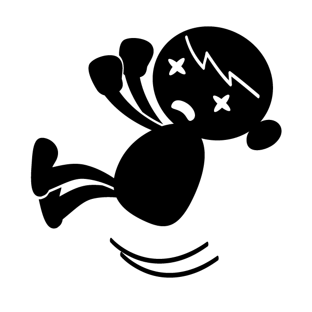 転ぶ/ドテッ/なんだそれっ - 人 / 手描き / 漫画 / アニメ / イラスト / クリップアート / フリー素材