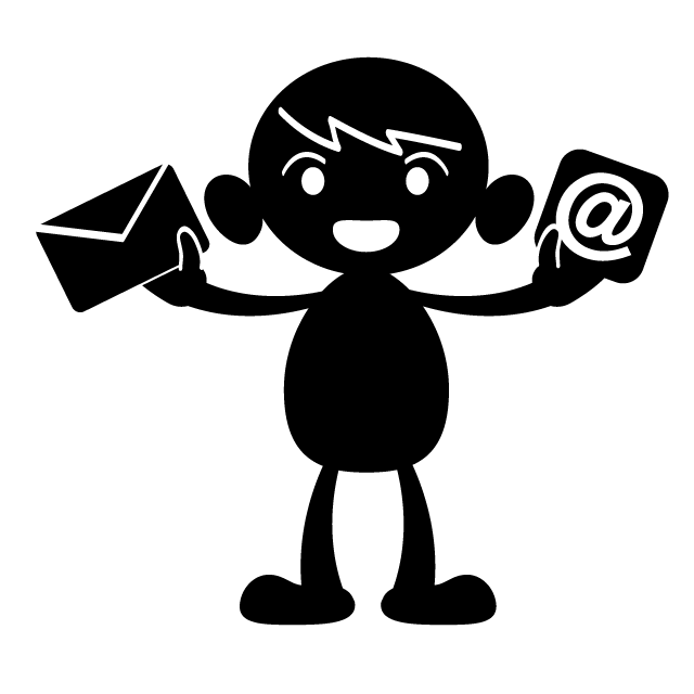 メールありがとう/連絡ちょうだい - 人 / 手描き / 漫画 / アニメ / イラスト / クリップアート / フリー素材