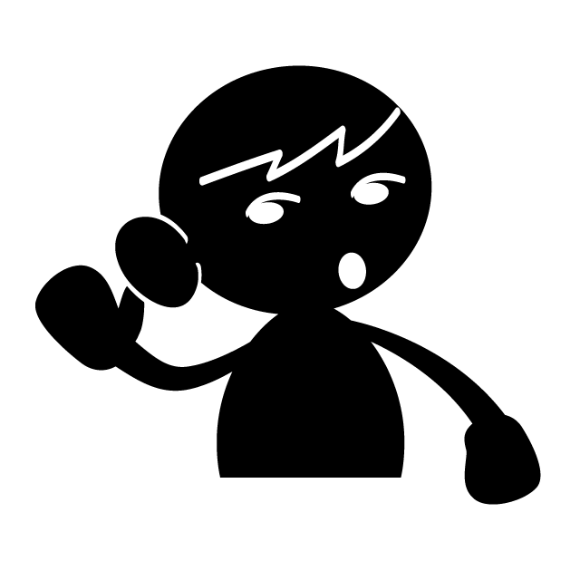 聞こえませんが・・/何か言った？ - 人 / 手描き / 漫画 / アニメ / イラスト / クリップアート / フリー素材