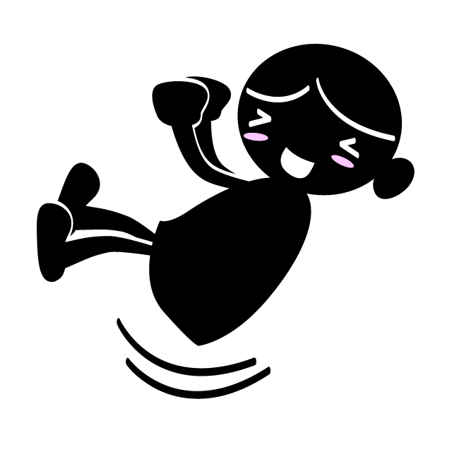 転ぶ/ツルン/どてっ - 人 / 手描き / 漫画 / アニメ / イラスト / クリップアート / フリー素材