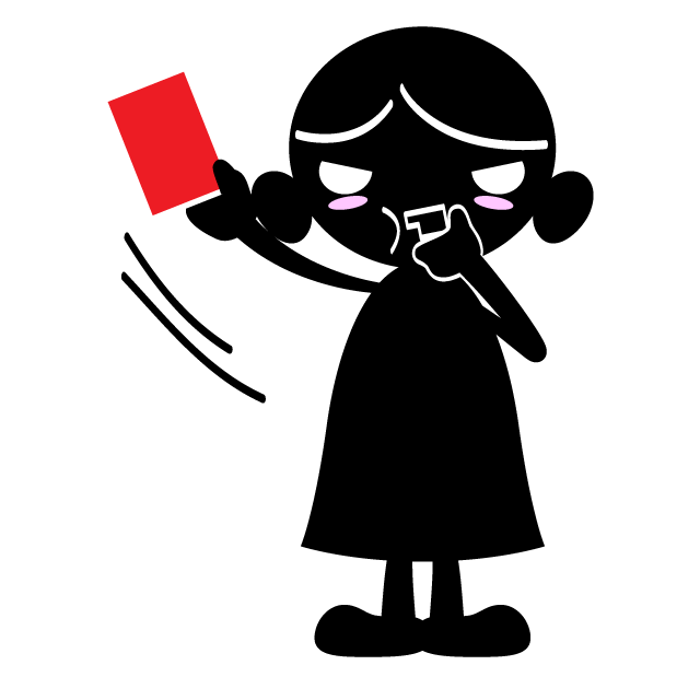 レッドカード/おまえアウト！ - 人 / 手描き / 漫画 / アニメ / イラスト / クリップアート / フリー素材