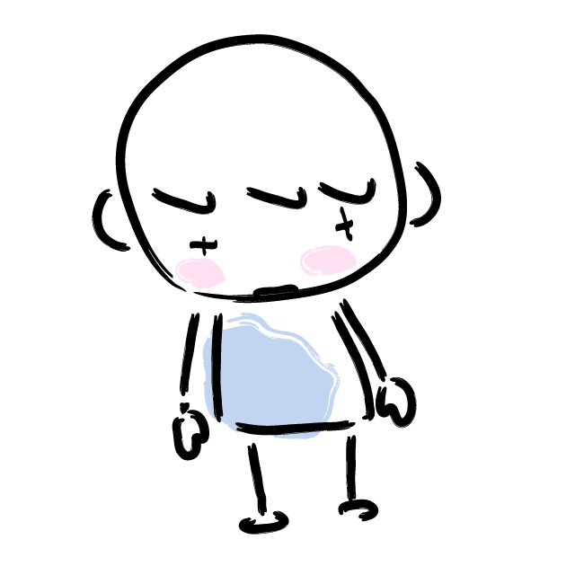 落ち込んでいます/やる気ないです - 人 / 手描き / 漫画 / アニメ / イラスト / クリップアート / フリー素材