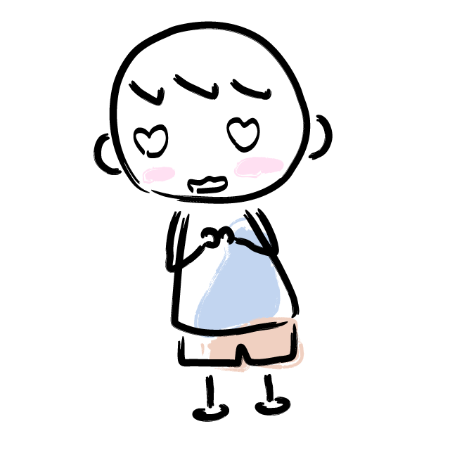 好きです/目がハート - 人 / 手描き / 漫画 / アニメ / イラスト / クリップアート / フリー素材