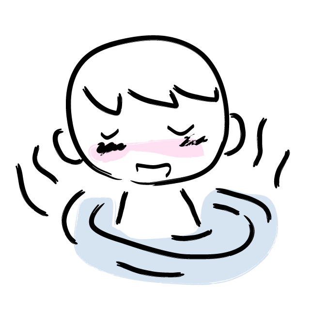 いい湯だな〜/お風呂タイム - 人 / 手描き / 漫画 / アニメ / イラスト / クリップアート / フリー素材