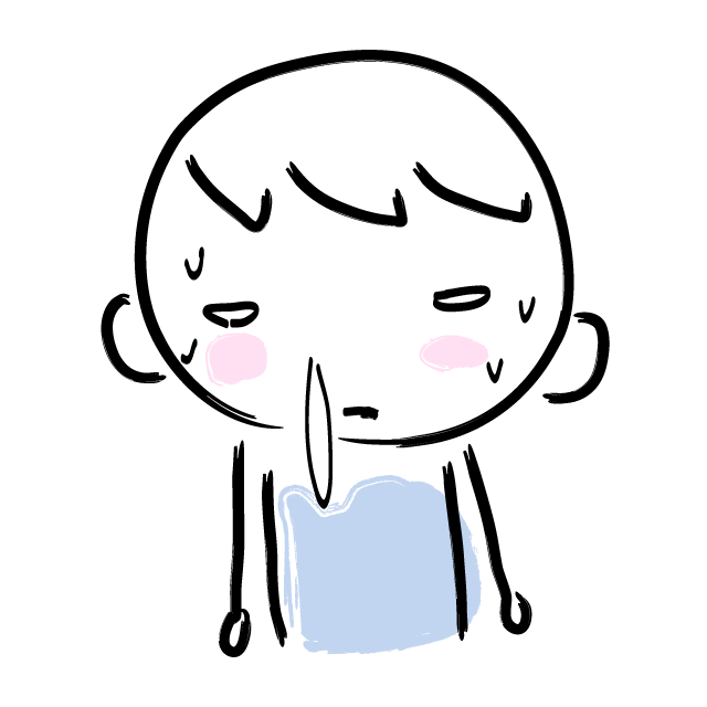 風邪気味です/鼻ズルッー - 人 / 手描き / 漫画 / アニメ / イラスト / クリップアート / フリー素材