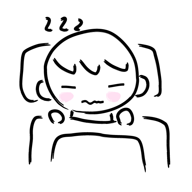 寝てました/今から寝ます - 人 / 手描き / 漫画 / アニメ / イラスト / クリップアート / フリー素材