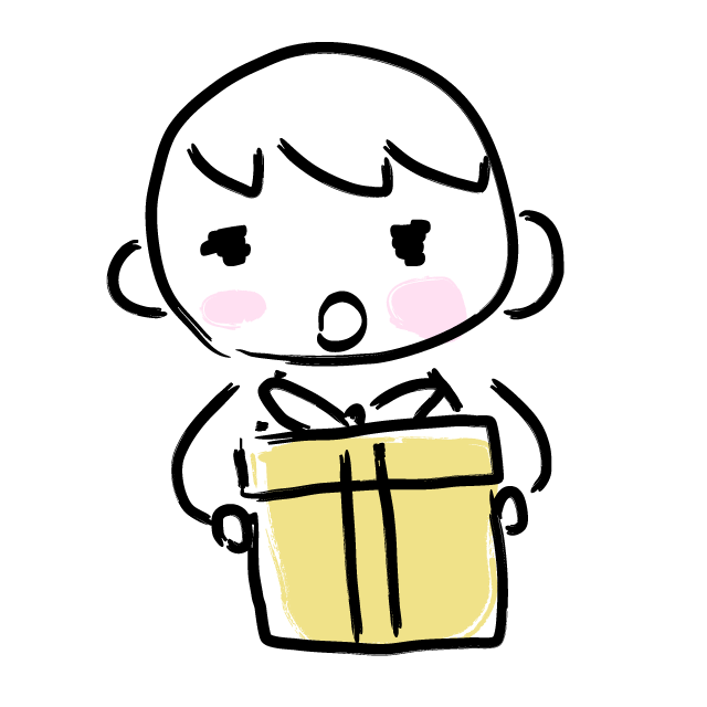 プレゼントあげる/誕生日/贈り物 - 人 / 手描き / 漫画 / アニメ / イラスト / クリップアート / フリー素材