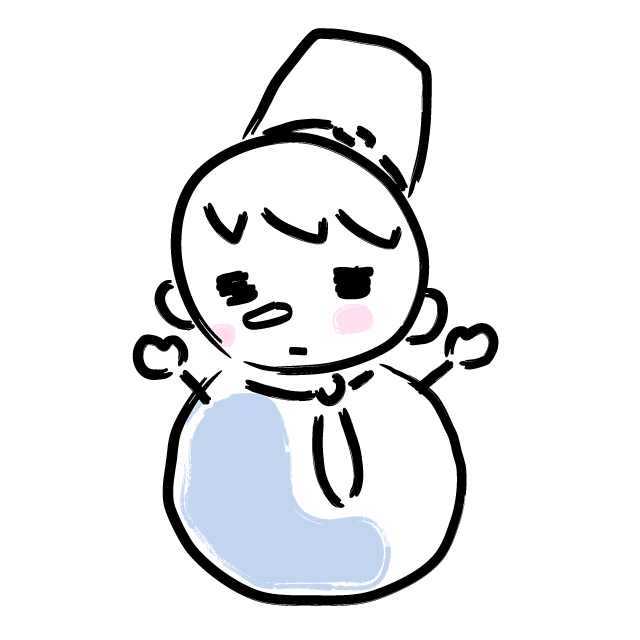 雪だるまになりました/クリスマス - 人 / 手描き / 漫画 / アニメ / イラスト / クリップアート / フリー素材