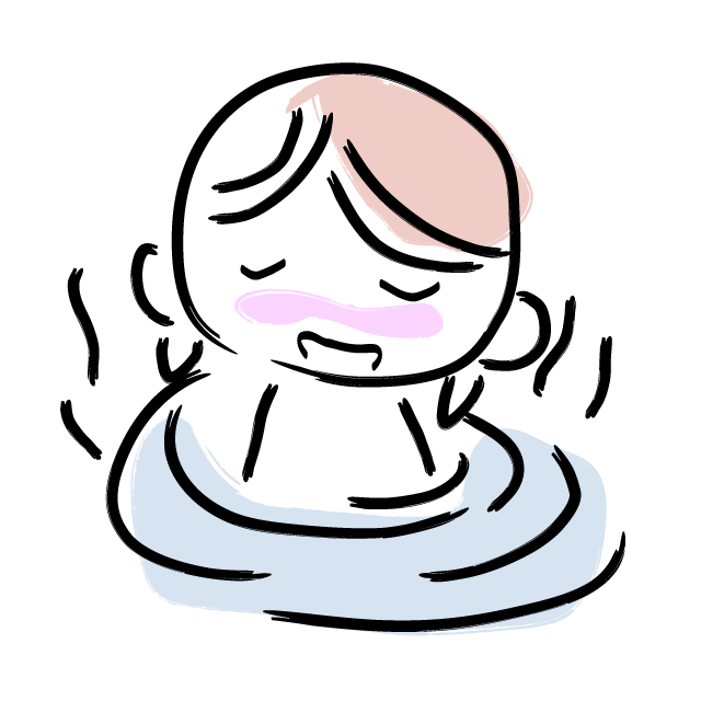 バスタイム/風呂はいる - 人 / 手描き / 漫画 / アニメ / イラスト / クリップアート / フリー素材