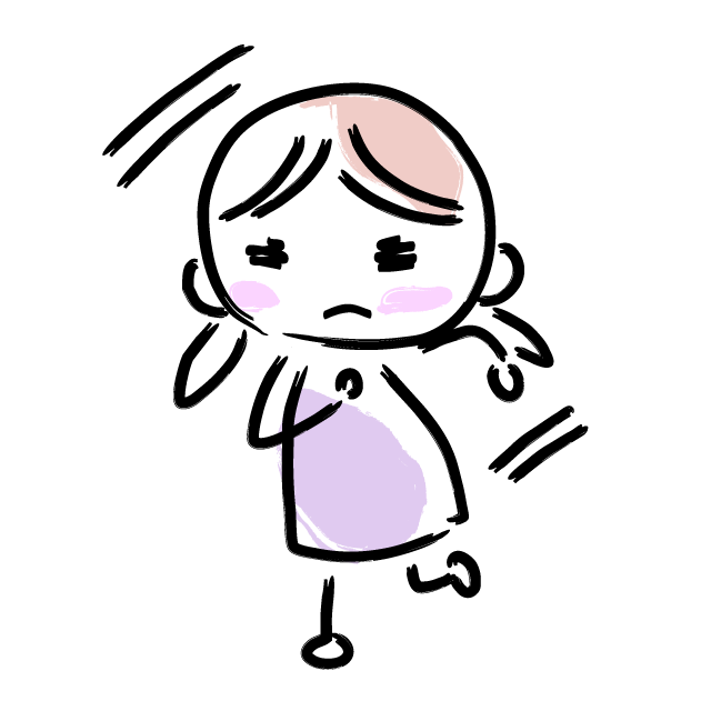 思わず逃げる/いやだ〜 - 人 / 手描き / 漫画 / アニメ / イラスト / クリップアート / フリー素材