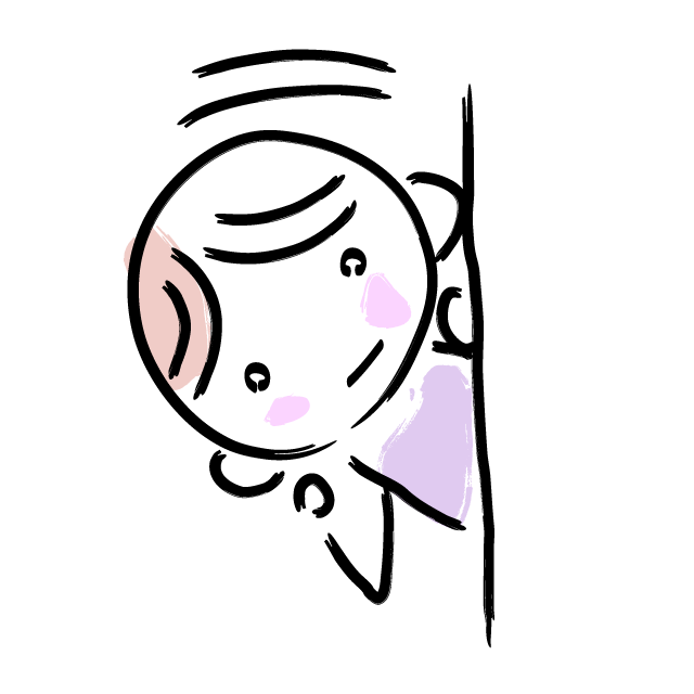 呼んだ？/ひょっこり登場 - 人 / 手描き / 漫画 / アニメ / イラスト / クリップアート / フリー素材