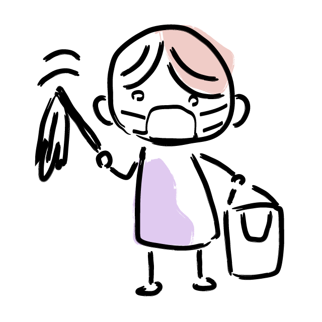 掃除してます/ピカピカにしてます - 人 / 手描き / 漫画 / アニメ / イラスト / クリップアート / フリー素材