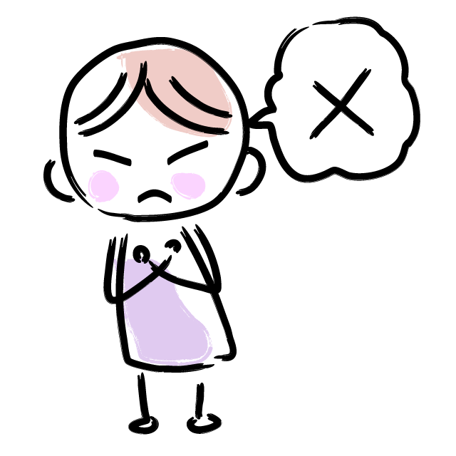 ダメ/バツ/断る - 人 / 手描き / 漫画 / アニメ / イラスト / クリップアート / フリー素材