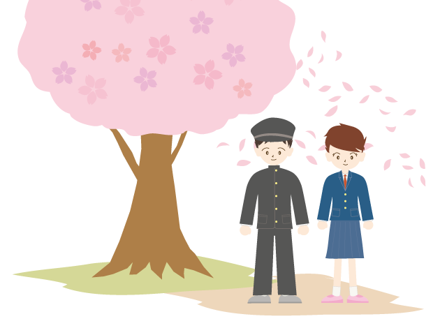 同級生｜学生｜桜 - イベント/シーズン/季節/ダウンロード/無料/イラスト/春/夏/秋/冬