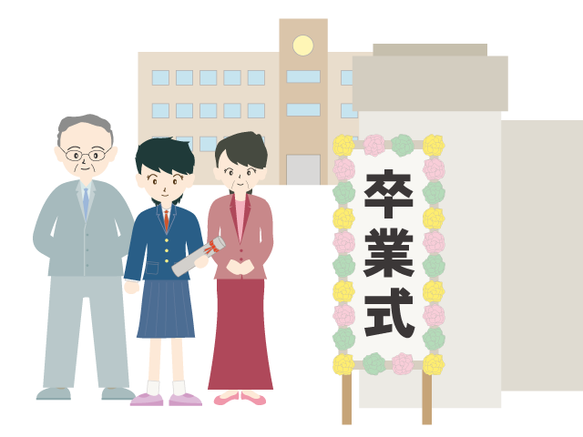 卒業式｜3月｜学生 - イベント/シーズン/季節/ダウンロード/無料/イラスト/春/夏/秋/冬