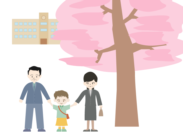 学校｜式｜3月｜4月 - イベント/シーズン/季節/ダウンロード/無料/イラスト/春/夏/秋/冬