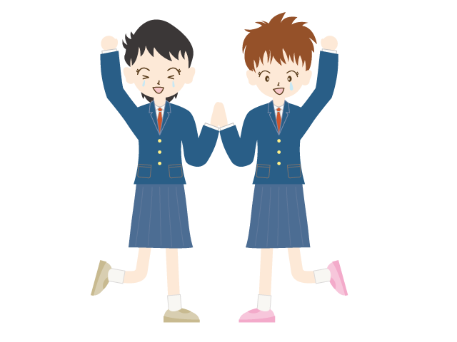 合格発表｜女学生 - イベント/シーズン/季節/ダウンロード/無料/イラスト/春/夏/秋/冬