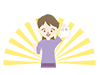 合格通知｜女性 - フリーイラスト｜人物・季節・イベント