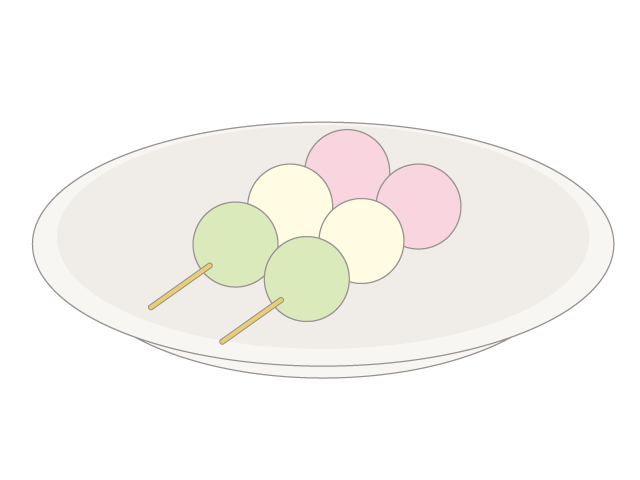 三色花団子 - イベント/シーズン/季節/ダウンロード/無料/イラスト/春/夏/秋/冬