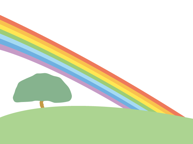虹｜自然｜木々 - イベント/シーズン/季節/ダウンロード/無料/イラスト/春/夏/秋/冬