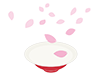 桜｜はなびら｜お酒 - フリーイラスト｜人物・季節・イベント