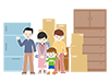 家族｜新生活｜不安 - フリーイラスト｜人物・季節・イベント
