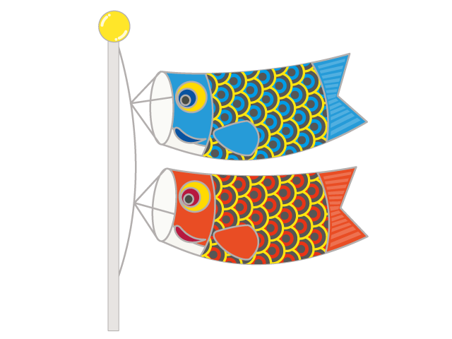 鯉のぼり｜子供の日｜端午の節句 - イベント/シーズン/季節/ダウンロード/無料/イラスト/春/夏/秋/冬