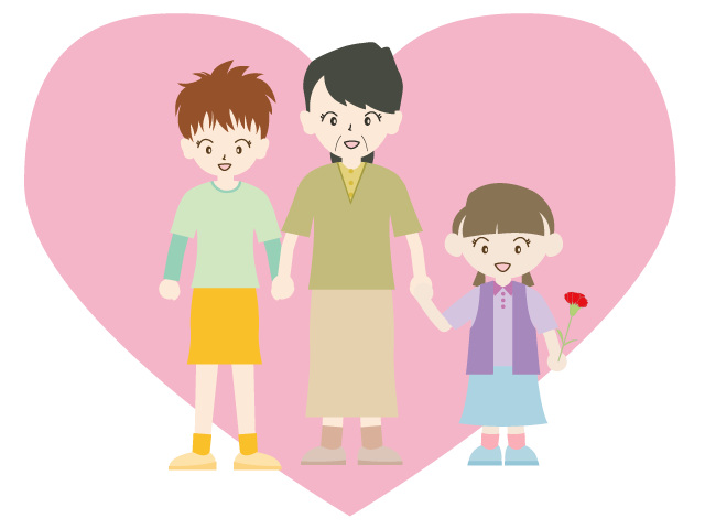 母の日｜ハート｜家族 - イベント/シーズン/季節/ダウンロード/無料/イラスト/春/夏/秋/冬