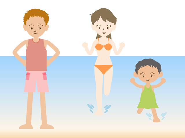 遊び｜海水浴｜ビーチ - イベント/シーズン/季節/ダウンロード/無料/イラスト/春/夏/秋/冬