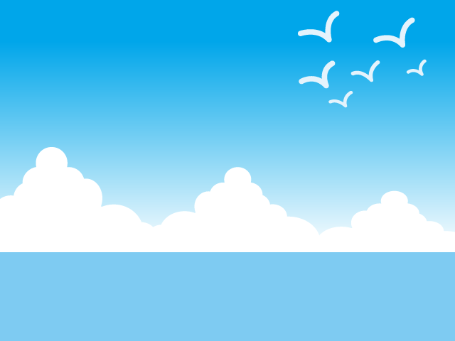 海｜地平線｜雲 - イベント/シーズン/季節/ダウンロード/無料/イラスト/春/夏/秋/冬