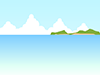 観光地｜海｜景色｜きれい - フリーイラスト｜人物・季節・イベント