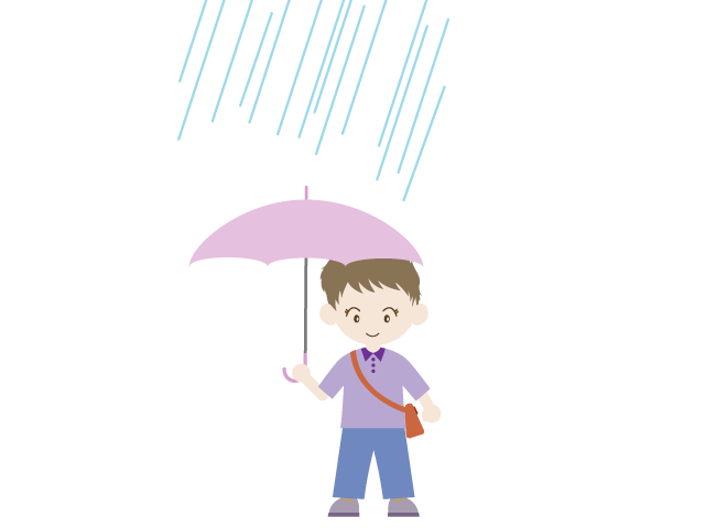 子供｜傘｜雨｜梅雨 - イベント/シーズン/季節/ダウンロード/無料/イラスト/春/夏/秋/冬