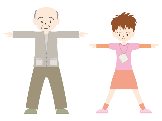 早起き｜ラジオ体操｜おじいさん - イベント/シーズン/季節/ダウンロード/無料/イラスト/春/夏/秋/冬