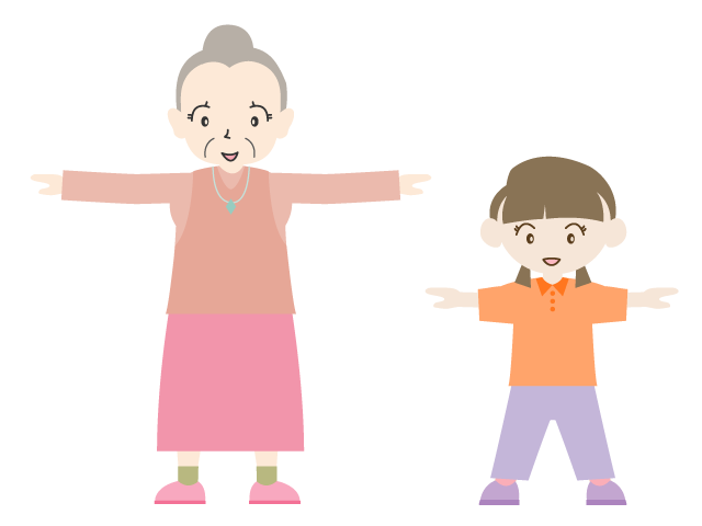 早起き｜ラジオ体操｜おばあさん - イベント/シーズン/季節/ダウンロード/無料/イラスト/春/夏/秋/冬