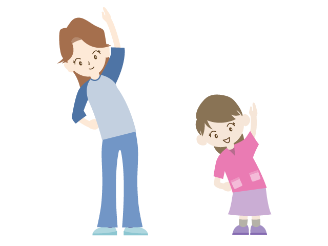 ラジオ体操｜夏休み｜朝 - イベント/シーズン/季節/ダウンロード/無料/イラスト/春/夏/秋/冬