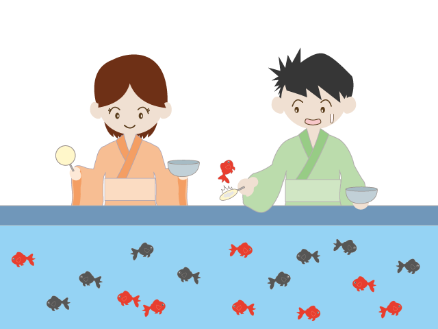 金魚すくい｜祭り - イベント/シーズン/季節/ダウンロード/無料/イラスト/春/夏/秋/冬