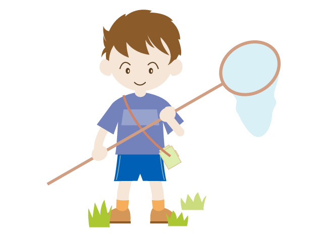 網｜子供｜虫とり - イベント/シーズン/季節/ダウンロード/無料/イラスト/春/夏/秋/冬