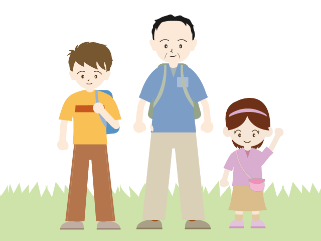 ハイキング｜家族 - イベント/シーズン/季節/ダウンロード/無料/イラスト/春/夏/秋/冬