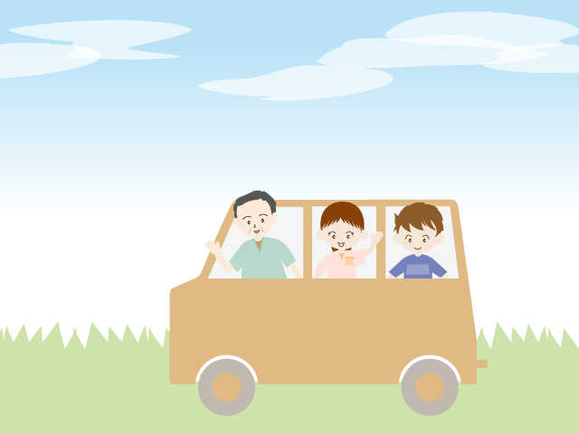 車｜旅行｜家族 - イベント/シーズン/季節/ダウンロード/無料/イラスト/春/夏/秋/冬