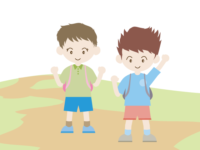 遠足｜ハイキング｜子供 - イベント/シーズン/季節/ダウンロード/無料/イラスト/春/夏/秋/冬