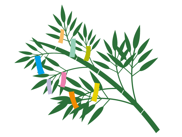 七夕｜笹｜お祈り - イベント/シーズン/季節/ダウンロード/無料/イラスト/春/夏/秋/冬