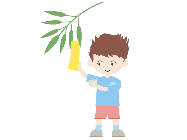 七夕｜短冊｜お祈り - イベント/シーズン/季節/ダウンロード/無料/イラスト/春/夏/秋/冬