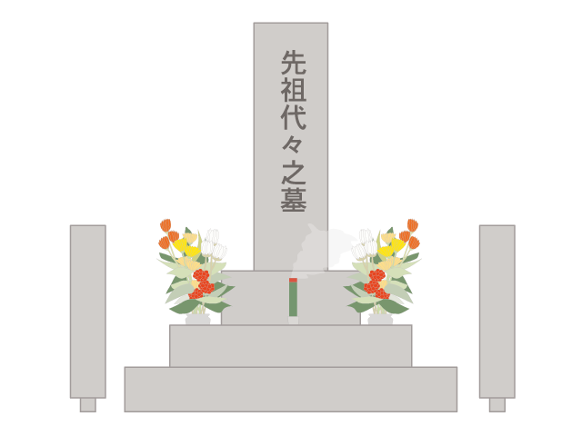 墓参り｜お盆 - イベント/シーズン/季節/ダウンロード/無料/イラスト/春/夏/秋/冬