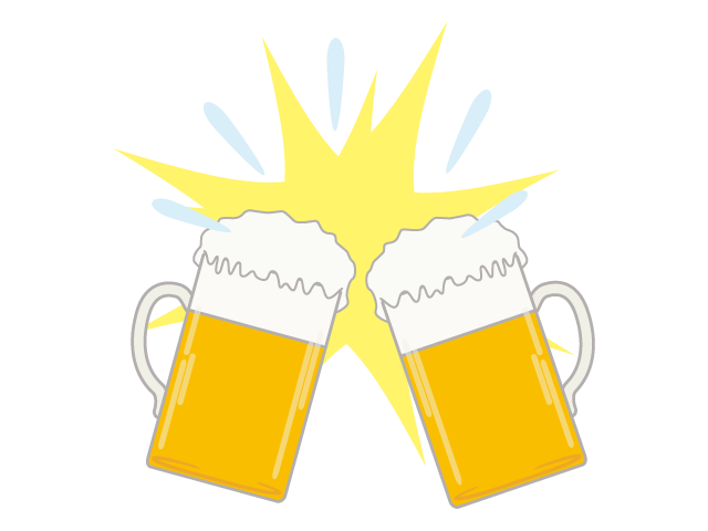 ビール｜乾杯 - イベント/シーズン/季節/ダウンロード/無料/イラスト/春/夏/秋/冬