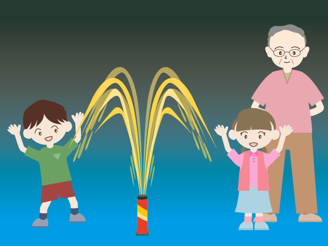 花火｜家族 - イベント/シーズン/季節/ダウンロード/無料/イラスト/春/夏/秋/冬