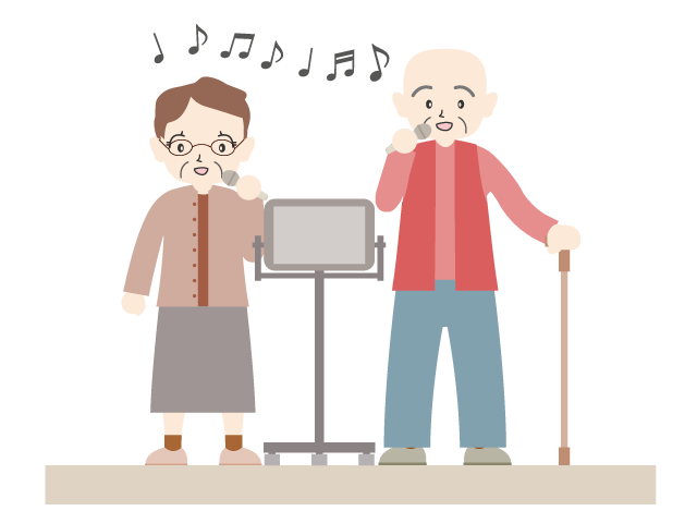 カラオケ大会｜敬老感謝の日｜笑顔 - イベント/シーズン/季節/ダウンロード/無料/イラスト/春/夏/秋/冬