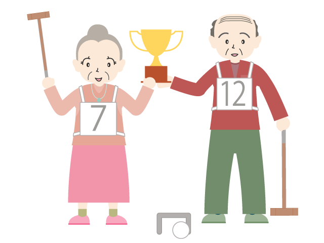 ゲートボール｜おじいさん｜おばあさん - イベント/シーズン/季節/ダウンロード/無料/イラスト/春/夏/秋/冬