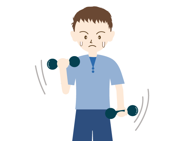 鉄アレイ｜男性｜筋力アップ｜トレーニング - イベント/シーズン/季節/ダウンロード/無料/イラスト/春/夏/秋/冬