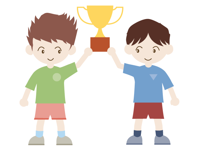 勝利｜子供｜優勝カップ｜トロフィー - イベント/シーズン/季節/ダウンロード/無料/イラスト/春/夏/秋/冬